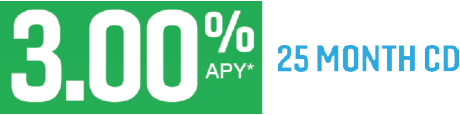 3.00% APY 25 Month CD